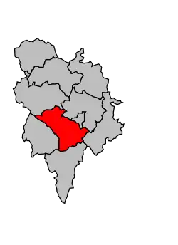 Кантон на карте департамента Канталь