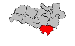 Кантон на карте департамента Шаранта