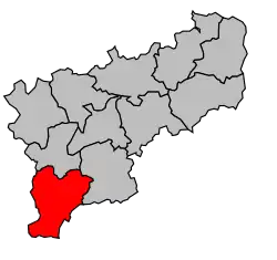 Кантон на карте департамента Шер