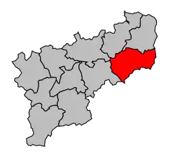 Кантон на карте департамента Шер