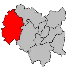 Кантон на карте департамента Коррез