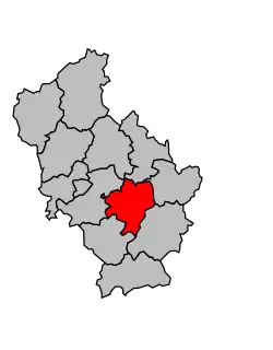 Кантон на карте департамента Коррез