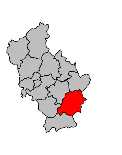 Кантон на карте департамента Коррез