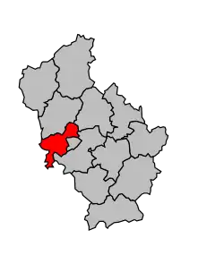 Кантон на карте департамента Коррез