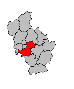 Кантон на карте департамента Коррез