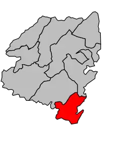 Кантон на карте департамента Южная Корсика