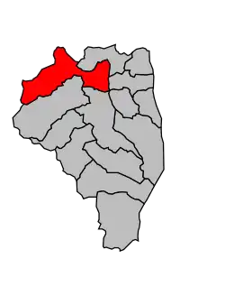 Кантон на карте департамента Верхняя Корсика