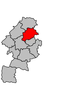 Кантон на карте департамента Верхняя Гаронна