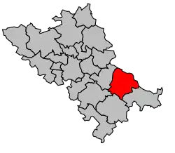 Кантон на карте департамента Верхняя Гаронна