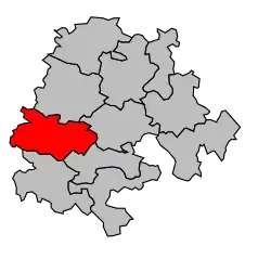 Кантон на карте департамента Верхняя Гаронна