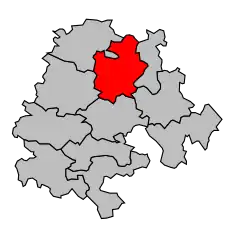 Кантон на карте департамента Верхняя Гаронна