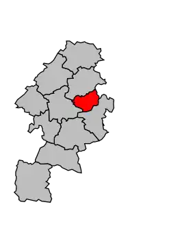 Кантон на карте департамента Верхняя Гаронна