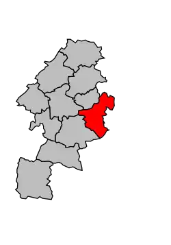 Кантон на карте департамента Верхняя Гаронна