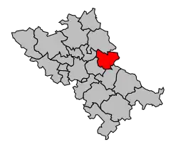 Кантон на карте департамента Верхняя Гаронна