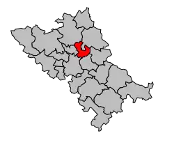 Кантон на карте департамента Верхняя Гаронна