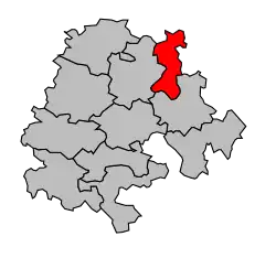 Кантон на карте департамента Верхняя Гаронна