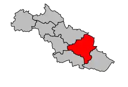 Кантон на карте департамента Жер