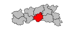 Кантон на карте департамента Жер