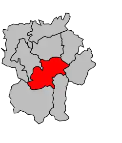 Кантон на карте департамента Верхние Пиренеи