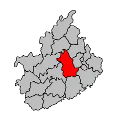 Кантон на карте департамента Верхняя Сона