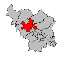 Кантон на карте департамента Верхняя Сона