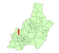 Расположение муниципалитета Абла на карте провинции