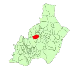 Расположение муниципалитета Бакарес на карте провинции