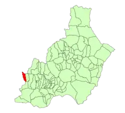 Расположение муниципалитета Баяркаль на карте провинции