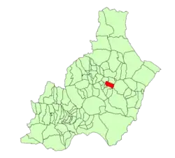 Расположение муниципалитета Кобдар на карте провинции