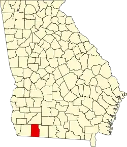 Округ Грейди на карте штата.