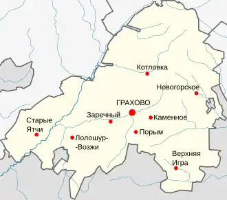 Граховский район на карте