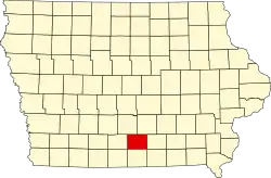 Округ Лукас на карте штата.