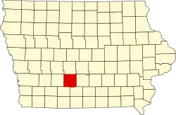 Округ Мадисон на карте штата.