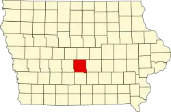 Округ Полк на карте штата.