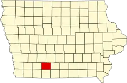 Округ Юнион на карте штата.