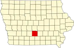 Округ Уоррен на карте штата.