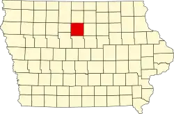 Округ Райт на карте штата.