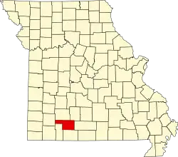 A state map highlighting Christian County in the southwestern part of the state.