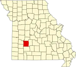 A state map highlighting Polk County in the southwestern part of the state.