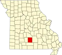 A state map highlighting Wright County in the southern part of the state.