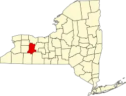 Округ Ливингстон на карте штата.