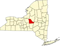 Округ Мадисон на карте штата.