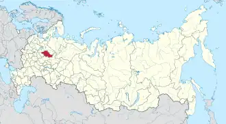 Костромская область на карте