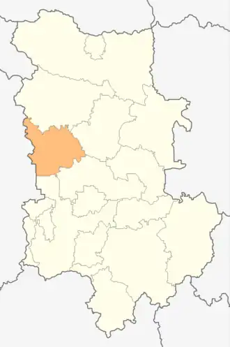 Община Сыединение на карте