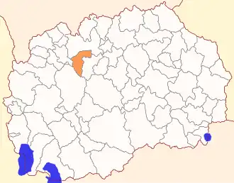 Община Сопиште на карте