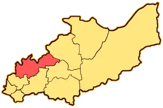 Вельский уезд на карте