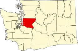 Округ Кинг на карте штата.