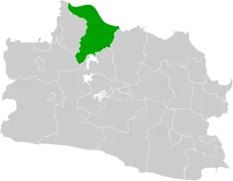 Караванг на карте