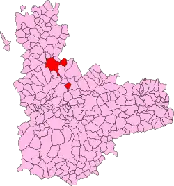 Расположение муниципалитета на карте провинции