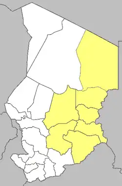 Карта апостольского викариата Монго